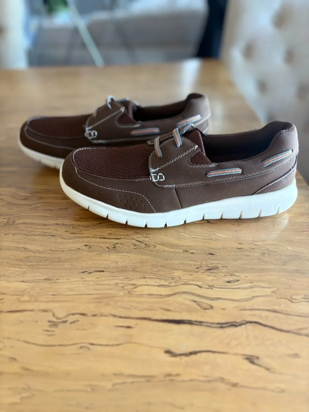 Gold Toe Comfort Plus Casual Boat Shoes Men's Brown Slip On Loafers Size 11